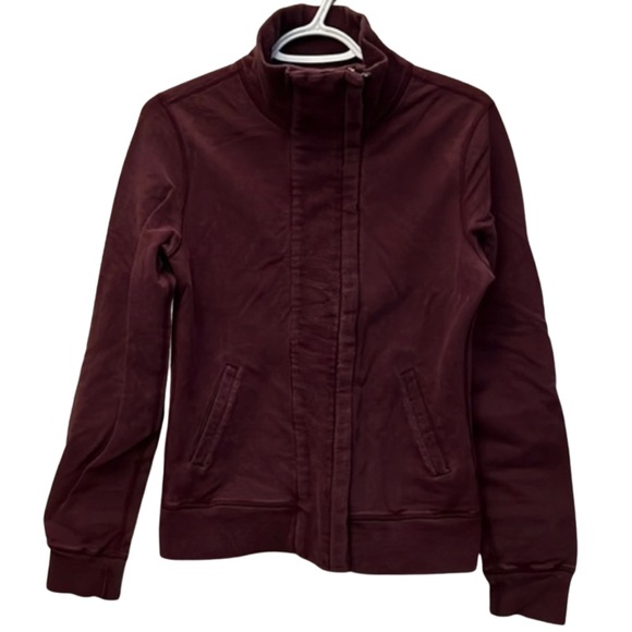 🌟2xHP 🦄🍋lululemon/oqoqo Slalom Jacket | RARE Vintage | Dark Purple | Size 6 - Picture 2 of 10